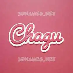 chagu in Red Scribble style - 3D name wallpaper