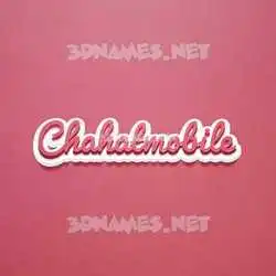 chahatmobile in Red Scribble style - 3D name wallpaper