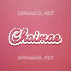 chaimae in Red Scribble style - 3D name wallpaper
