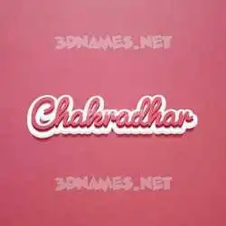 chakradhar in Red Scribble style - 3D name wallpaper