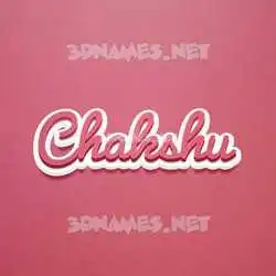 chakshu in Red Scribble style - 3D name wallpaper