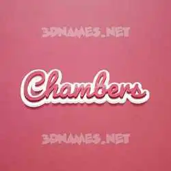 chambers in Red Scribble style - 3D name wallpaper