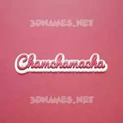chamchamacha in Red Scribble style - 3D name wallpaper