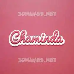 chaminda in Red Scribble style - 3D name wallpaper