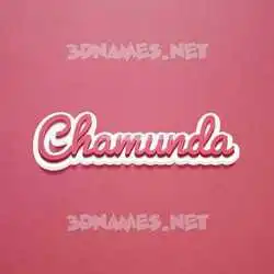 chamunda in Red Scribble style - 3D name wallpaper