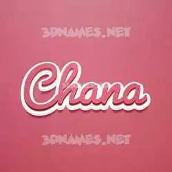 chana in Red Scribble style - 3D name wallpaper