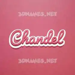 chandel in Red Scribble style - 3D name wallpaper