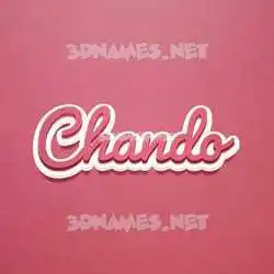 chando in Red Scribble style - 3D name wallpaper