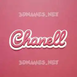 chanell in Red Scribble style - 3D name wallpaper
