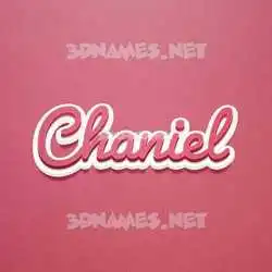 chaniel in Red Scribble style - 3D name wallpaper