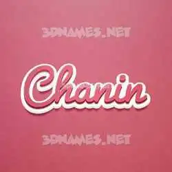 chanin in Red Scribble style - 3D name wallpaper