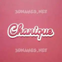 chanique in Red Scribble style - 3D name wallpaper