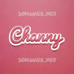 channy in Red Scribble style - 3D name wallpaper