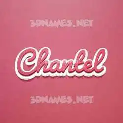 chantel in Red Scribble style - 3D name wallpaper