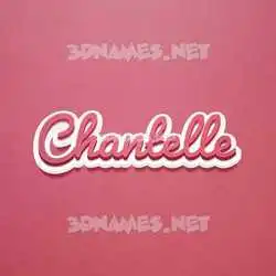 chantelle in Red Scribble style - 3D name wallpaper