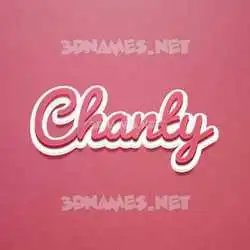 chanty in Red Scribble style - 3D name wallpaper