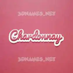 chardonnay in Red Scribble style - 3D name wallpaper