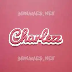 charlezz in Red Scribble style - 3D name wallpaper