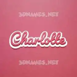 charlotte in Red Scribble style - 3D name wallpaper