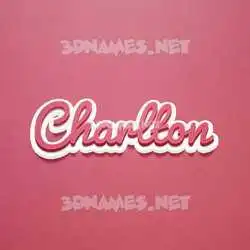 charlton in Red Scribble style - 3D name wallpaper