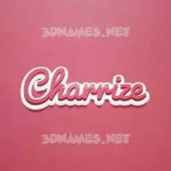 charrize in Red Scribble style - 3D name wallpaper
