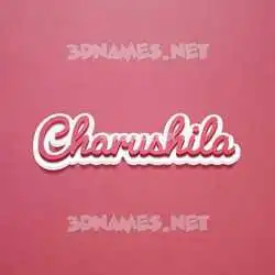 charushila in Red Scribble style - 3D name wallpaper