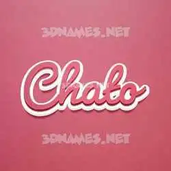 chato in Red Scribble style - 3D name wallpaper