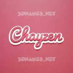 chayzen in Red Scribble style - 3D name wallpaper