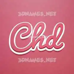 chd in Red Scribble style - 3D name wallpaper