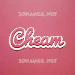 cheam in Red Scribble style - 3D name wallpaper
