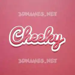 cheeky in Red Scribble style - 3D name wallpaper