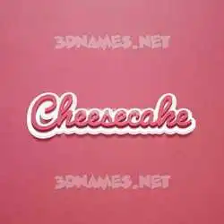 cheesecake in Red Scribble style - 3D name wallpaper