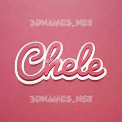 chele in Red Scribble style - 3D name wallpaper