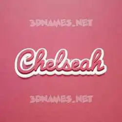 chelseah in Red Scribble style - 3D name wallpaper