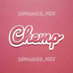 chemp in Red Scribble style - 3D name wallpaper