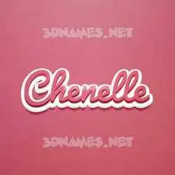 chenelle in Red Scribble style - 3D name wallpaper