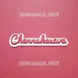 chennakesava in Red Scribble style - 3D name wallpaper