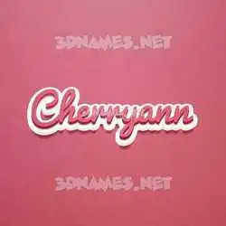 cherryann in Red Scribble style - 3D name wallpaper