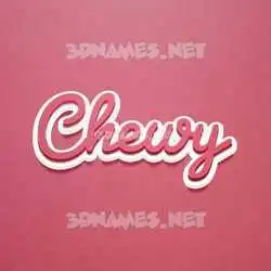 chewy in Red Scribble style - 3D name wallpaper