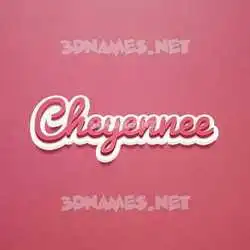 cheyennee in Red Scribble style - 3D name wallpaper