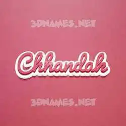 chhandak in Red Scribble style - 3D name wallpaper