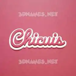 chicuis in Red Scribble style - 3D name wallpaper