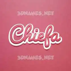 chiefa in Red Scribble style - 3D name wallpaper