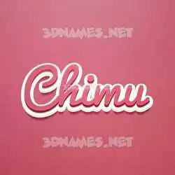 chimu in Red Scribble style - 3D name wallpaper