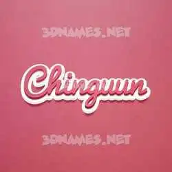 chinguun in Red Scribble style - 3D name wallpaper