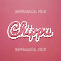 chippu in Red Scribble style - 3D name wallpaper