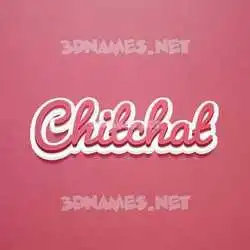 chitchat in Red Scribble style - 3D name wallpaper