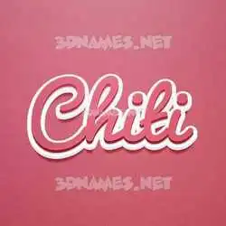 chiti in Red Scribble style - 3D name wallpaper