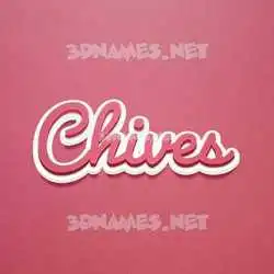chives in Red Scribble style - 3D name wallpaper