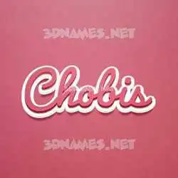 chobis in Red Scribble style - 3D name wallpaper